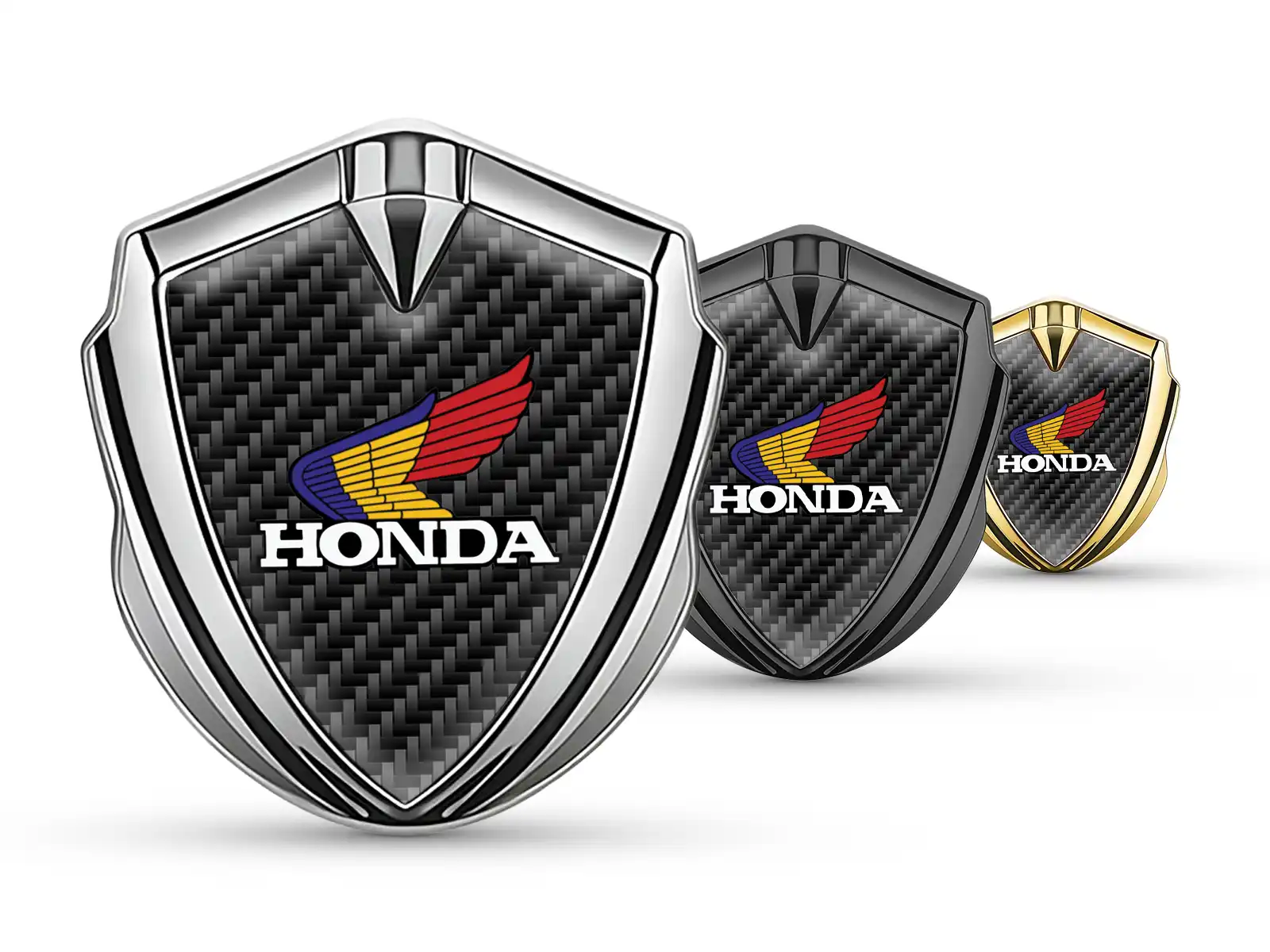 Honda Emblème Silicone Insigne Pro Style Acier Inox